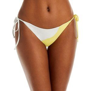 l*space Yellow and White Colorblock Dani Bikini Bottom String Ties‎ XL